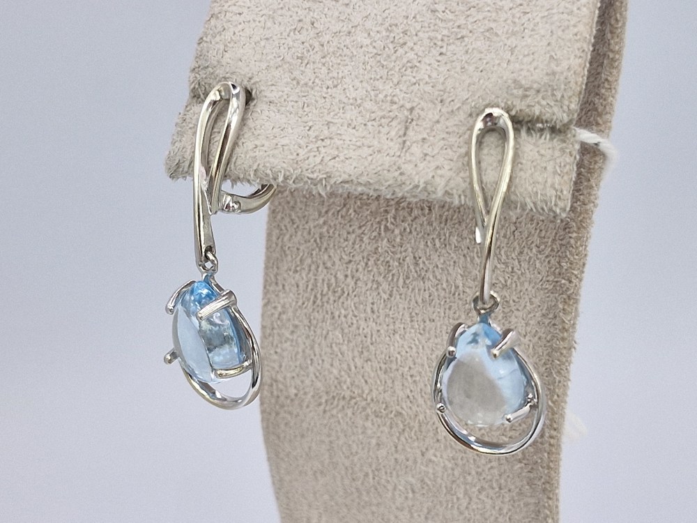 СКМ585 СЕРЬГИ С КАМНЕМ (Au 585)