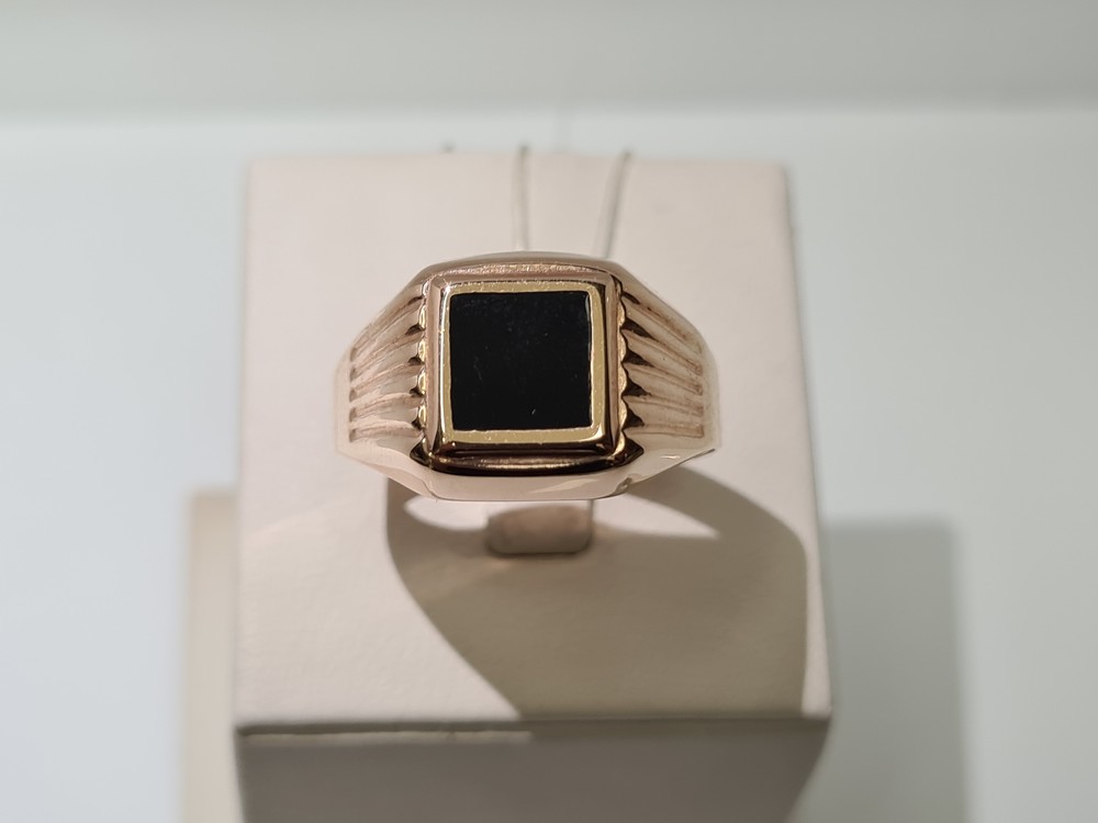 4186эс10 КОЛЬЦО ПЕЧАТКА Эмаль (Au 585)