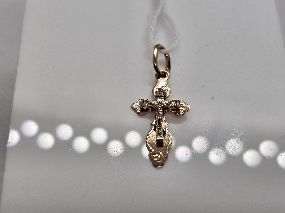 ПОДВЕСКА КРЕСТ БЕЗ КАМНЯ (Au 585)