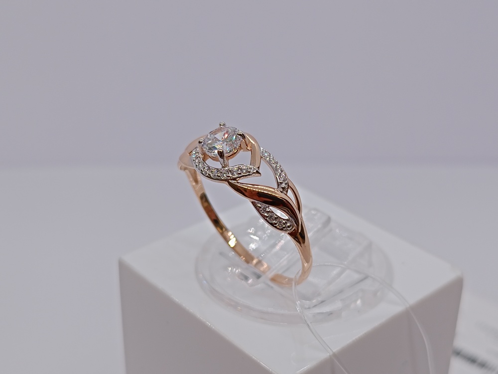 КОЛЬЦО С КАМНЯМИ (Au 585)