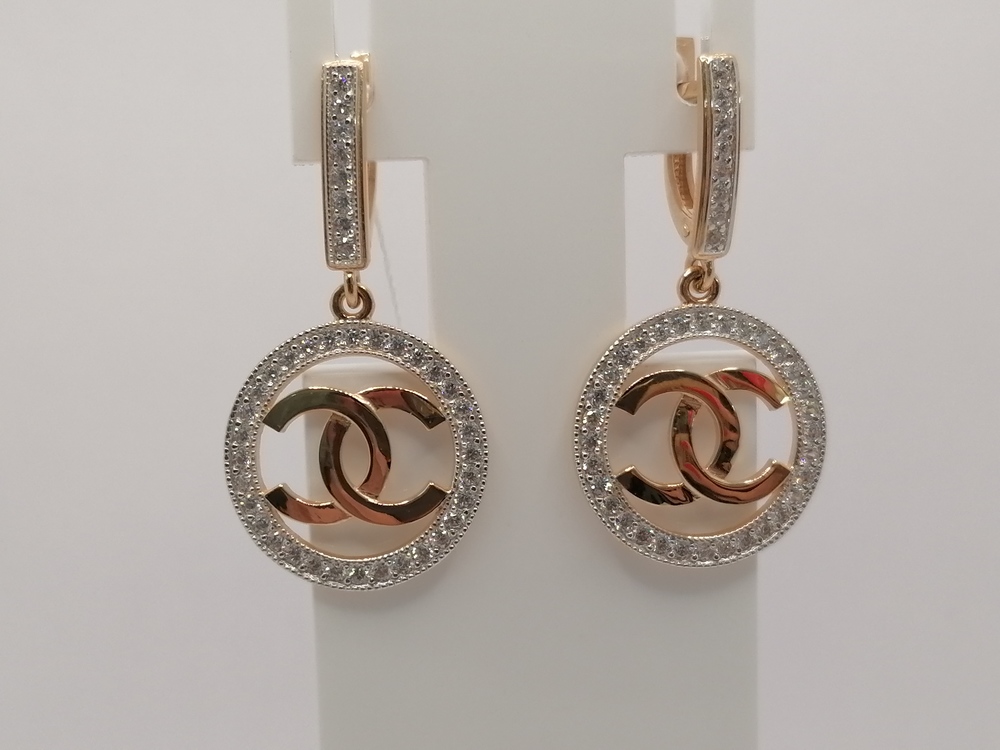 СЕРЬГИ С КАМНЯМИ (Au 585)