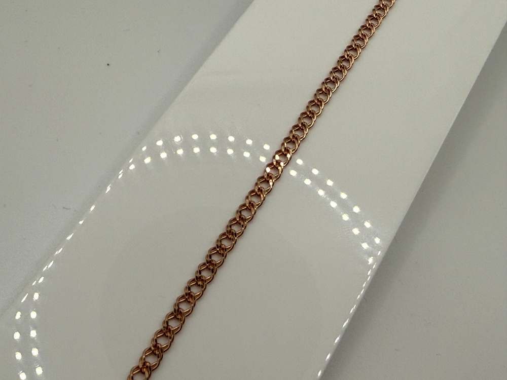 БРАСЛЕТ ПУСТОТЕЛЫЙ Ромб двойной (Au 585)