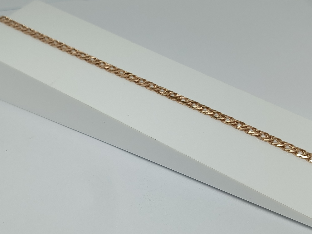 БРАСЛЕТ ПОЛНОВЕСНЫЙ Ромб двойной Au 585