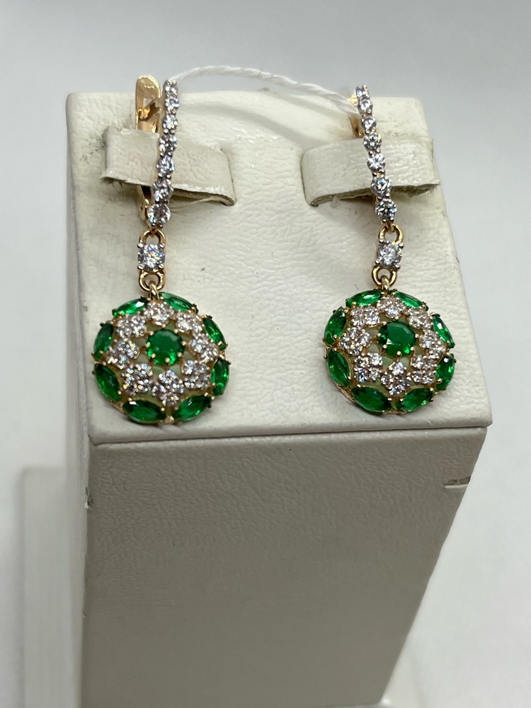 СКМИ585 СЕРЬГИ С КАМНЯМИ (Au 585)