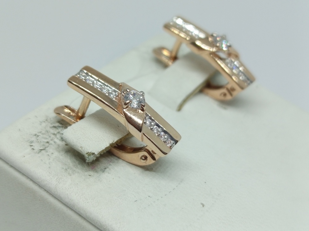 СЕРЬГИ С КАМНЯМИ (Au 585)