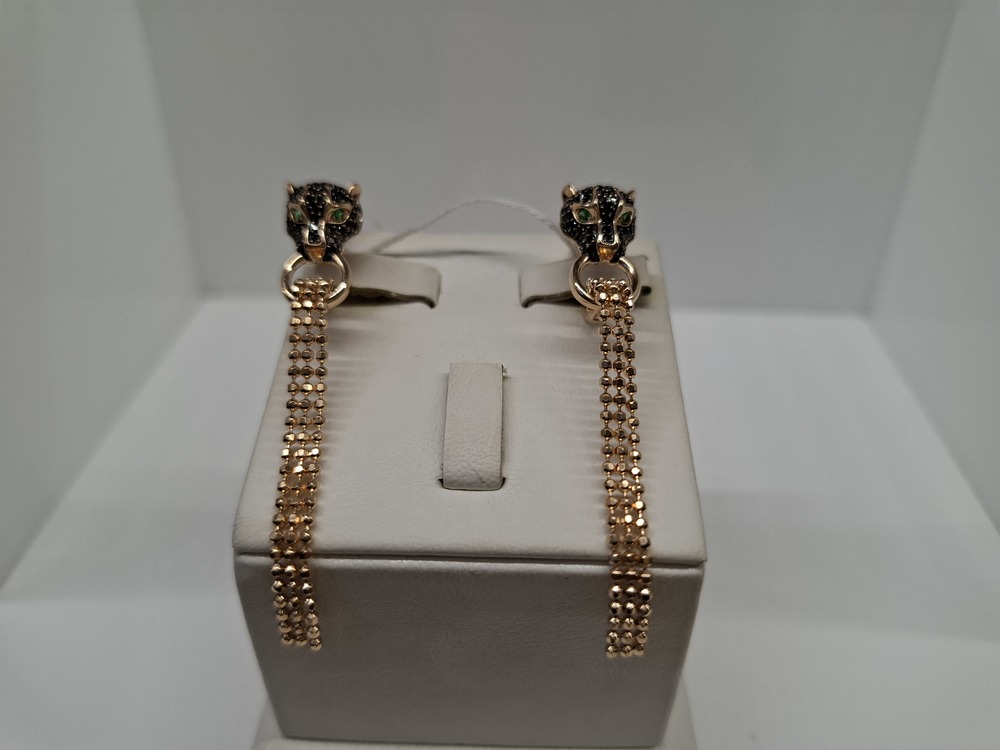 СКМИ585 СЕРЬГИ С КАМНЯМИ (Au 585)