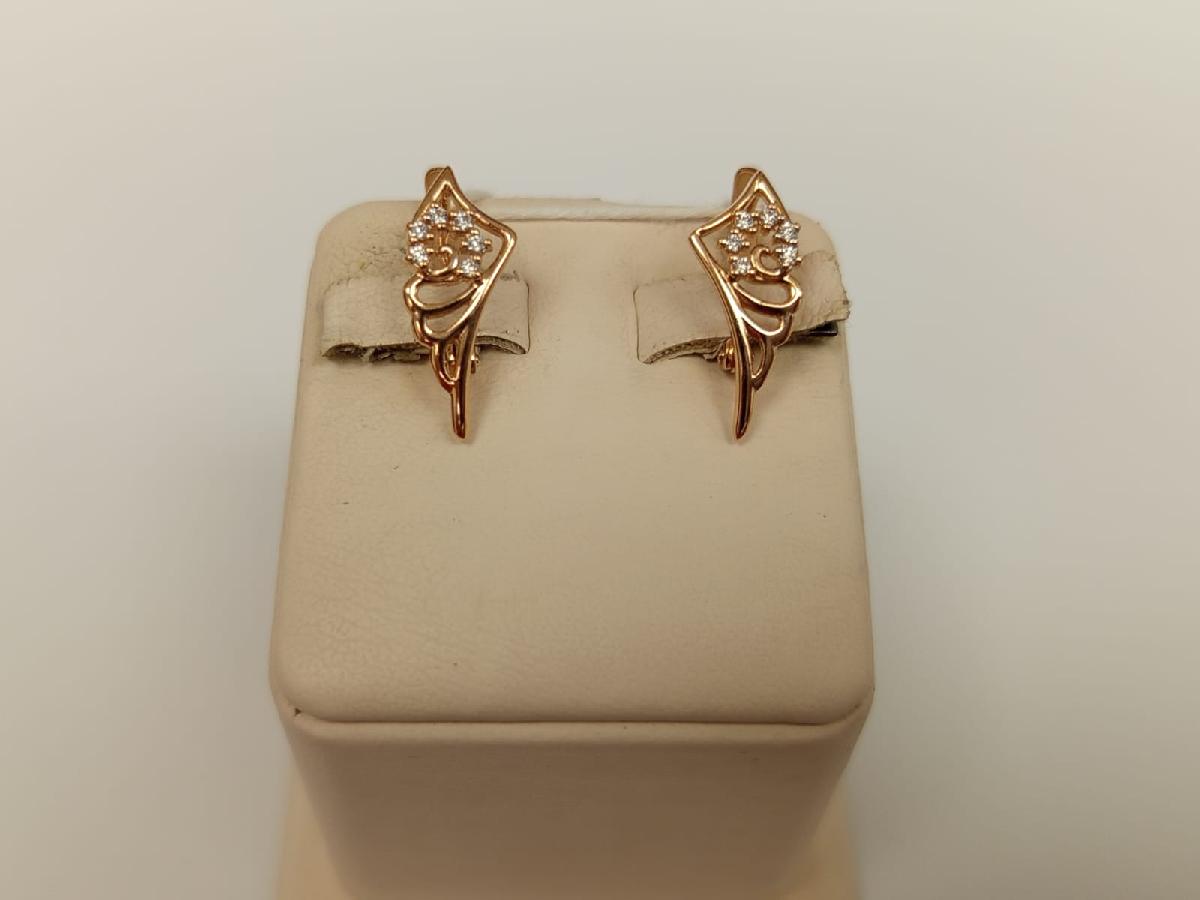 СЕРЬГИ С КАМНЯМИ (Au 585)