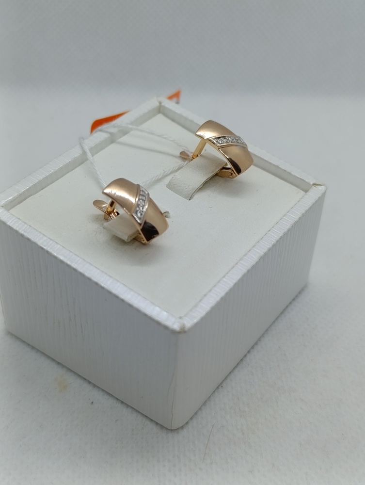 СКМИ585 СЕРЬГИ С КАМНЯМИ (Au 585)