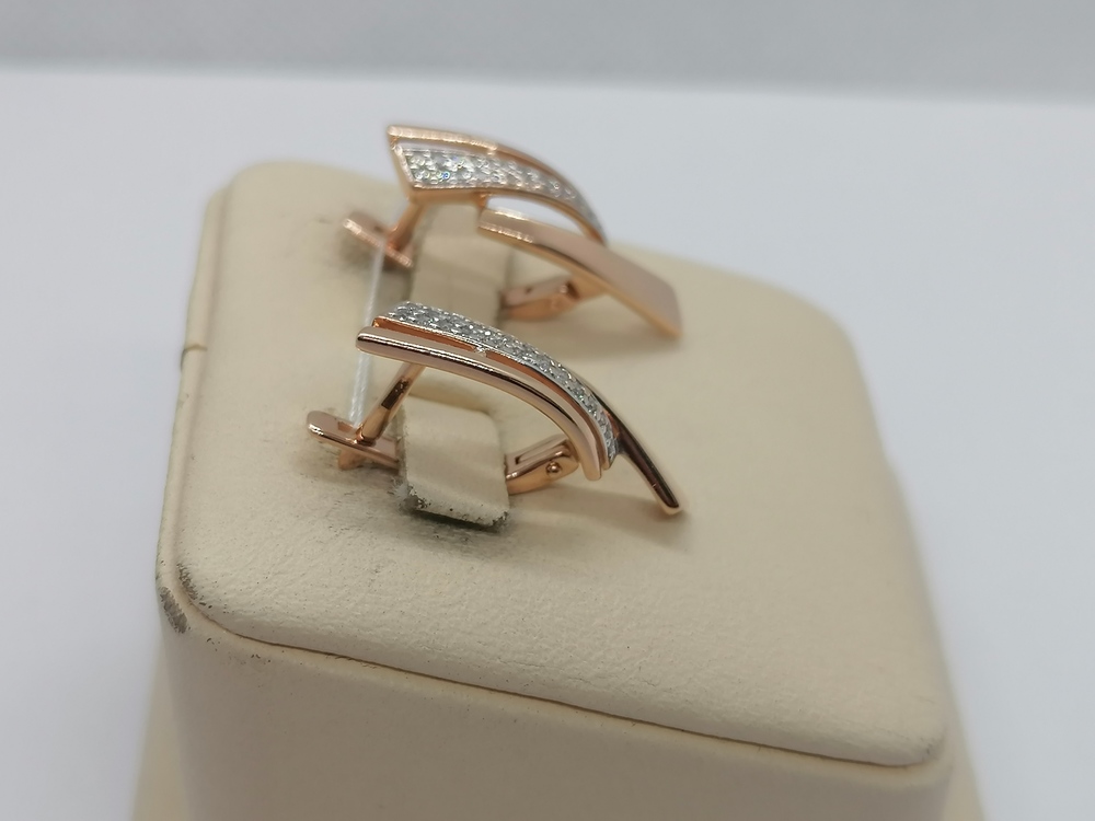 СКМИ585 СЕРЬГИ С КАМНЯМИ (Au 585)