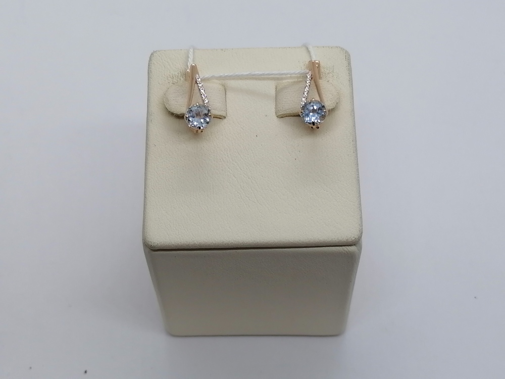 СКМИ585 СЕРЬГИ С КАМНЯМИ (Au 585)