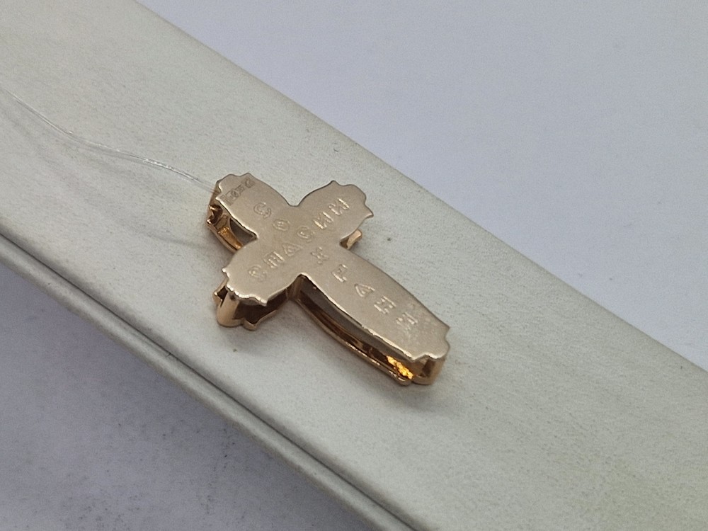 ПОДВЕСКА КРЕСТ без камня (Au 585)