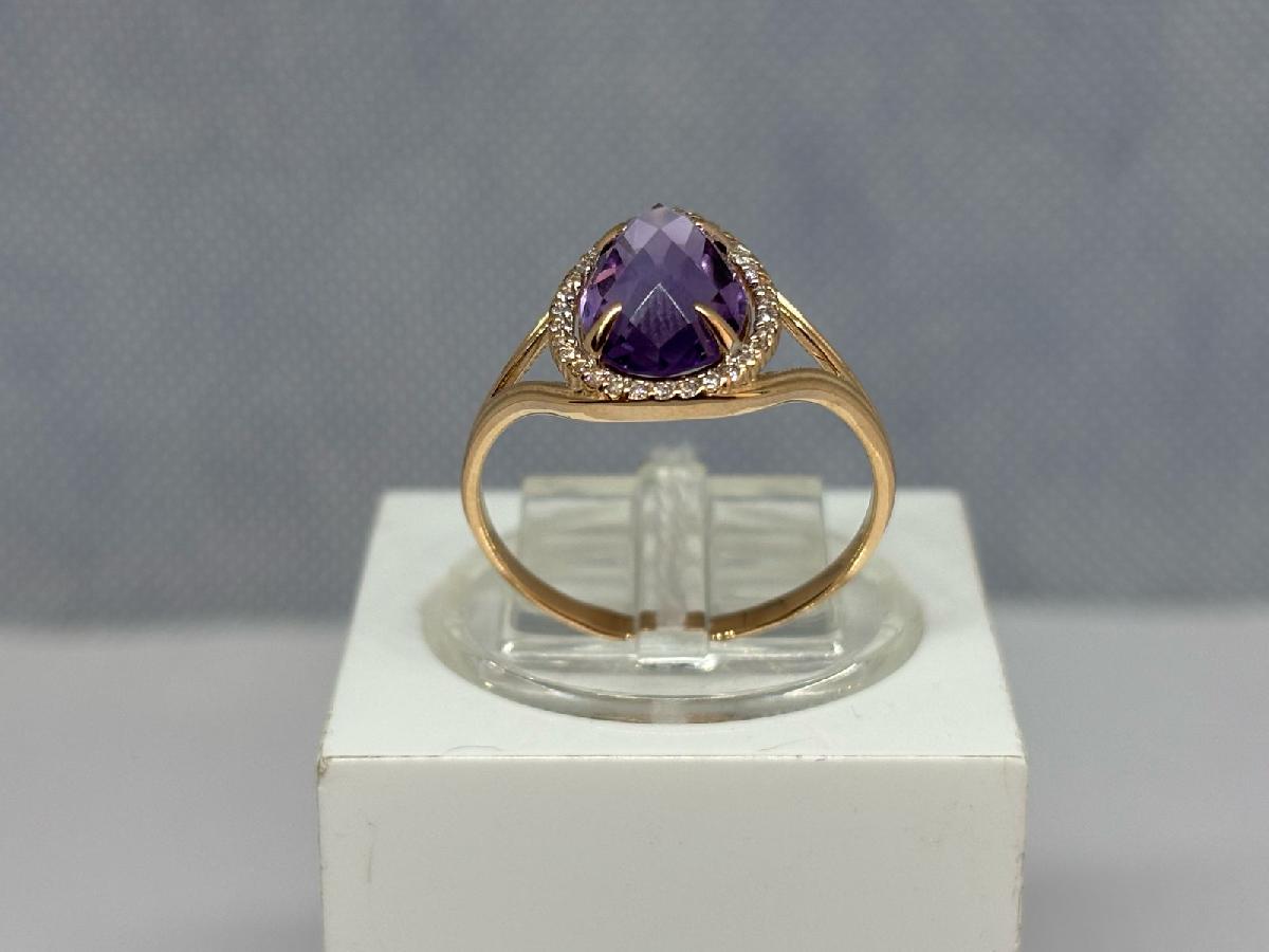 КОЛЬЦО С КАМНЯМИ (Au 585)