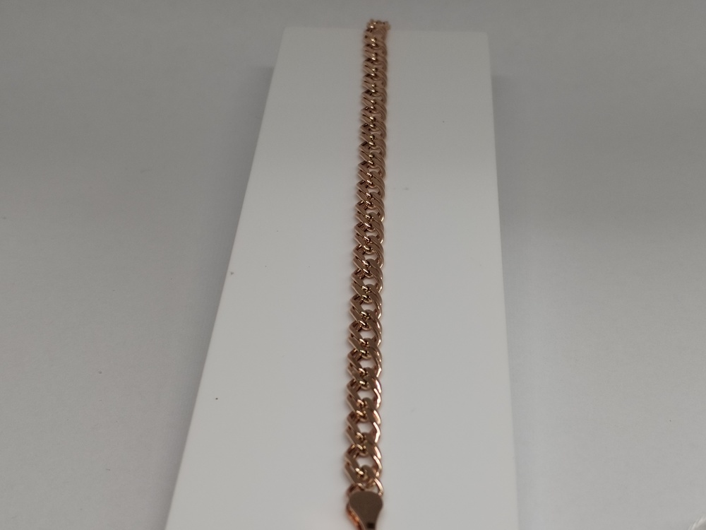 БРАСЛЕТ ПУСТОТЕЛЫЙ Ромб двойной Au 585