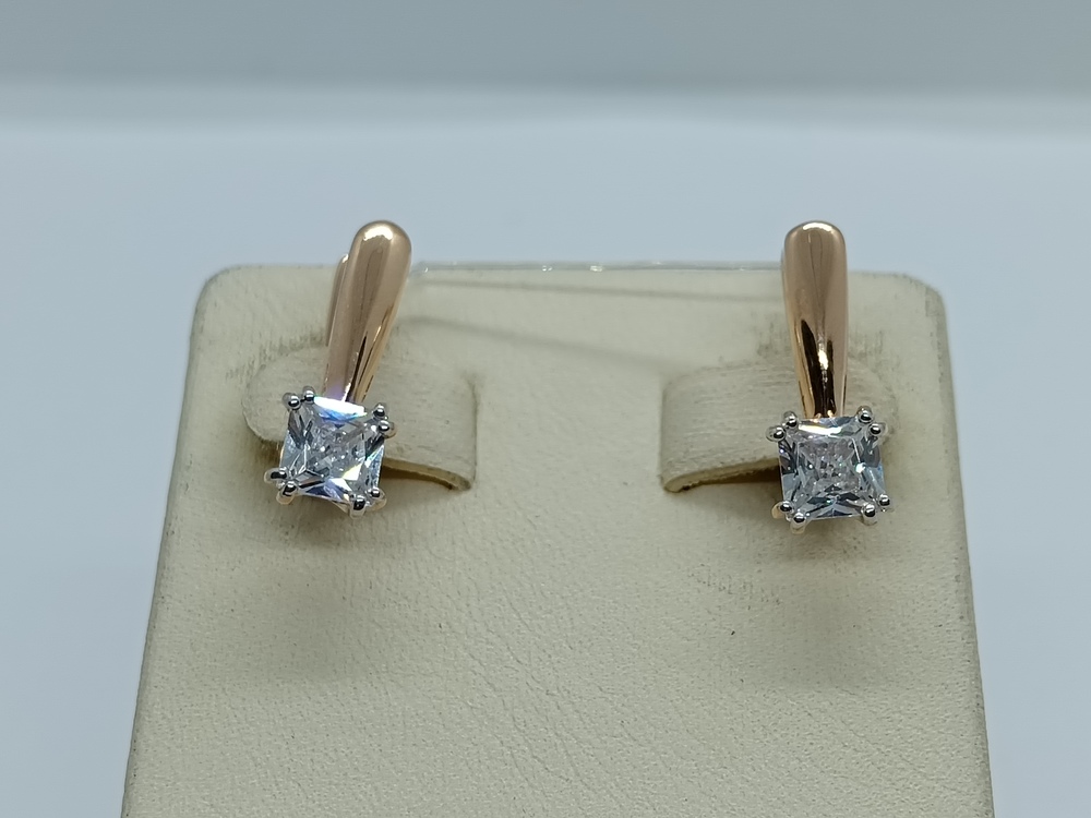 009832-1102 СЕРЬГИ С КАМНЕМ (Au 585)
