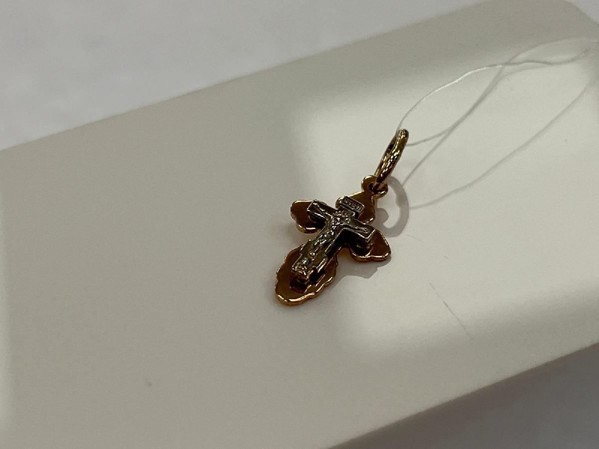 ПОДВЕСКА КРЕСТ без камня (Au 585)
