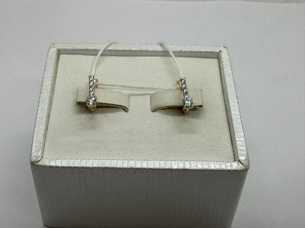 СКМИ585 СЕРЬГИ С КАМНЯМИ (Au 585)