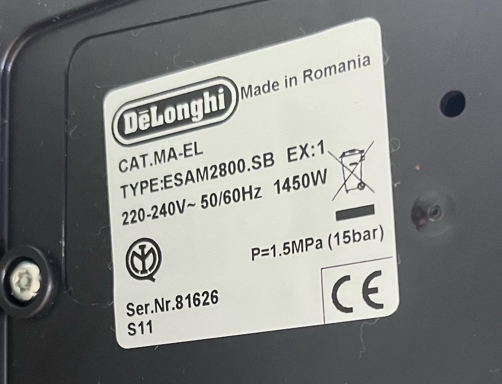 Кофемашина Delonghi ESAM 2800 SB CAFFE CORSO