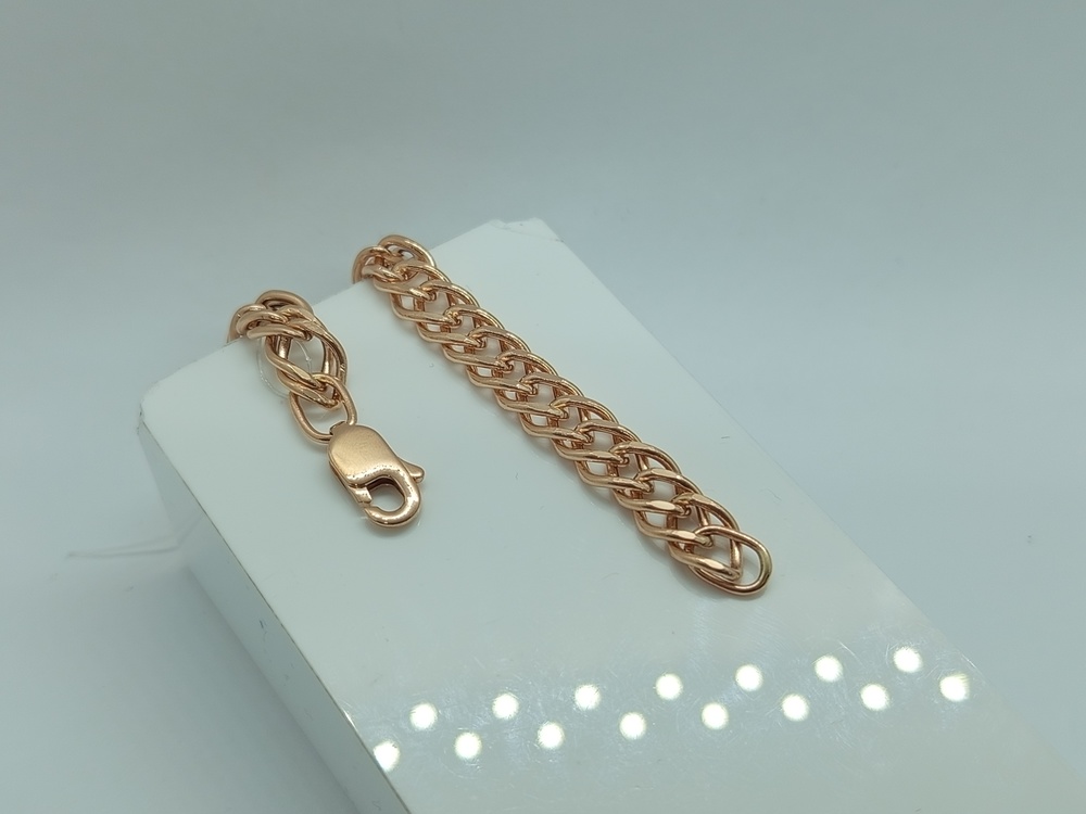 БРАСЛЕТ ПУСТОТЕЛЫЙ Ромб двойной (Au 585)