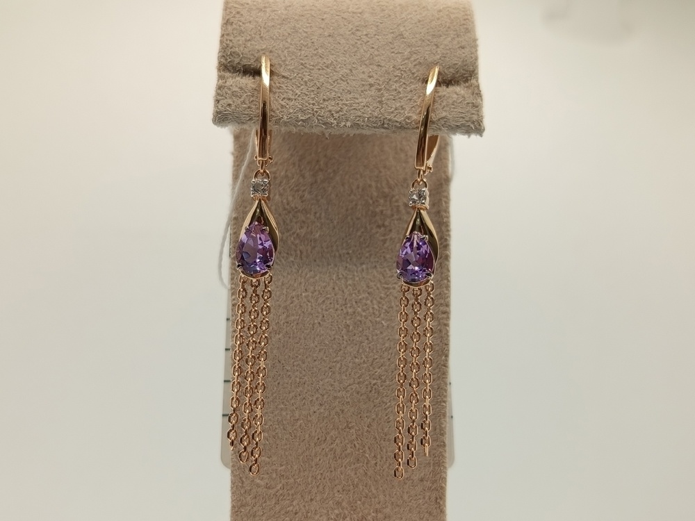 СЕРЬГИ С КАМНЯМИ (Au 585)