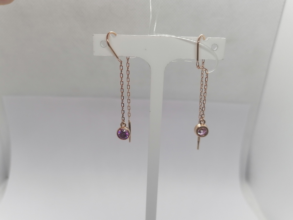 СЕРЬГИ ПРОДЕВКИ с камнем (Au 585)