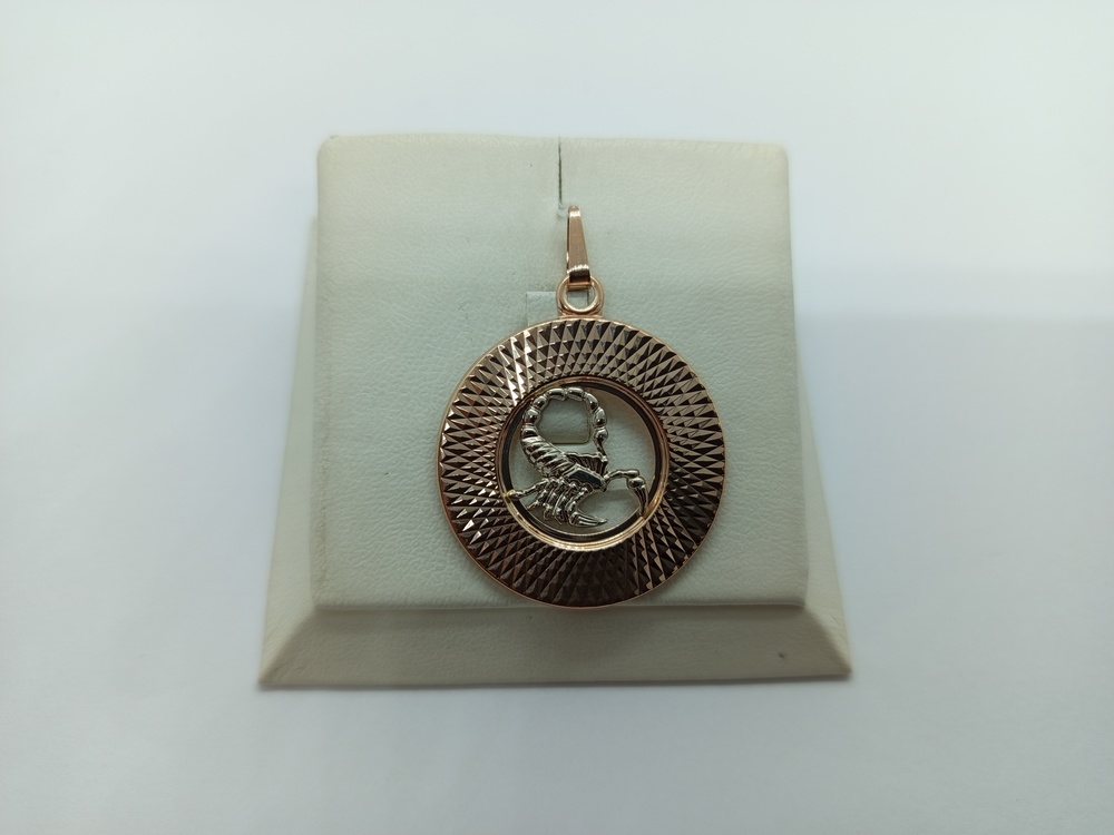 КрБПАскр ПОДВЕСКА ЗНАК ЗОДИАКА СКОРПИОН (Au 585)