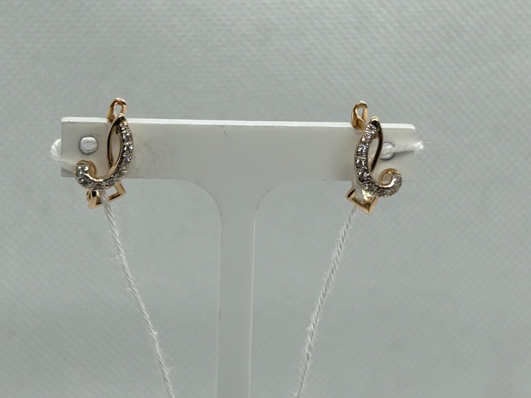 СКМИ585 СЕРЬГИ С КАМНЯМИ (Au 585)