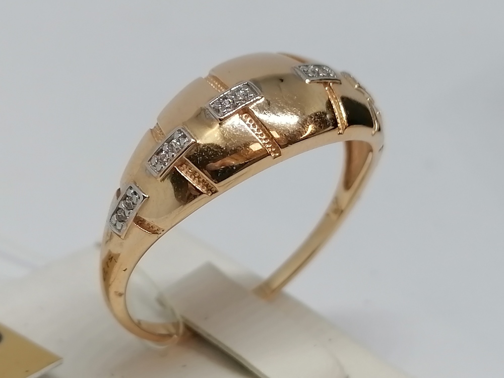 КОЛЬЦО С КАМНЯМИ (Au 585)