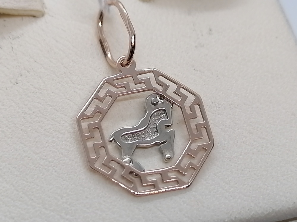 ПОДВЕСКА ЗНАК ЗОДИАКА ОВЕН Au 585 ПОДВЕСКА ЗНАК ЗОДИАКА ОВЕН Au 585