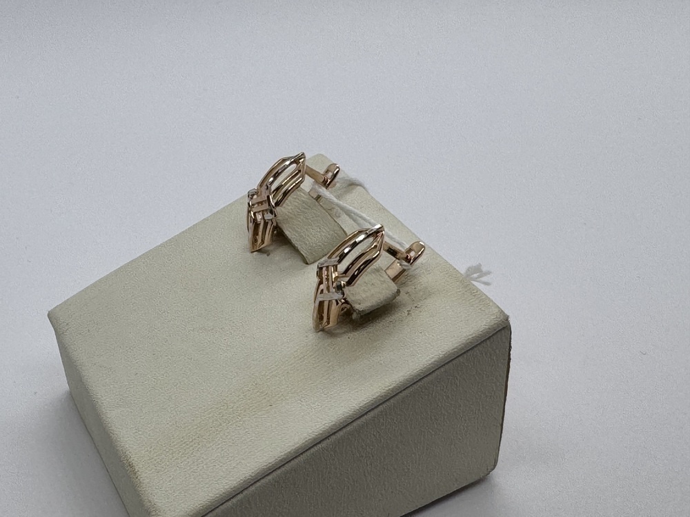 СБКМ585 СЕРЬГИ БЕЗ КАМНЯ (Au 585)