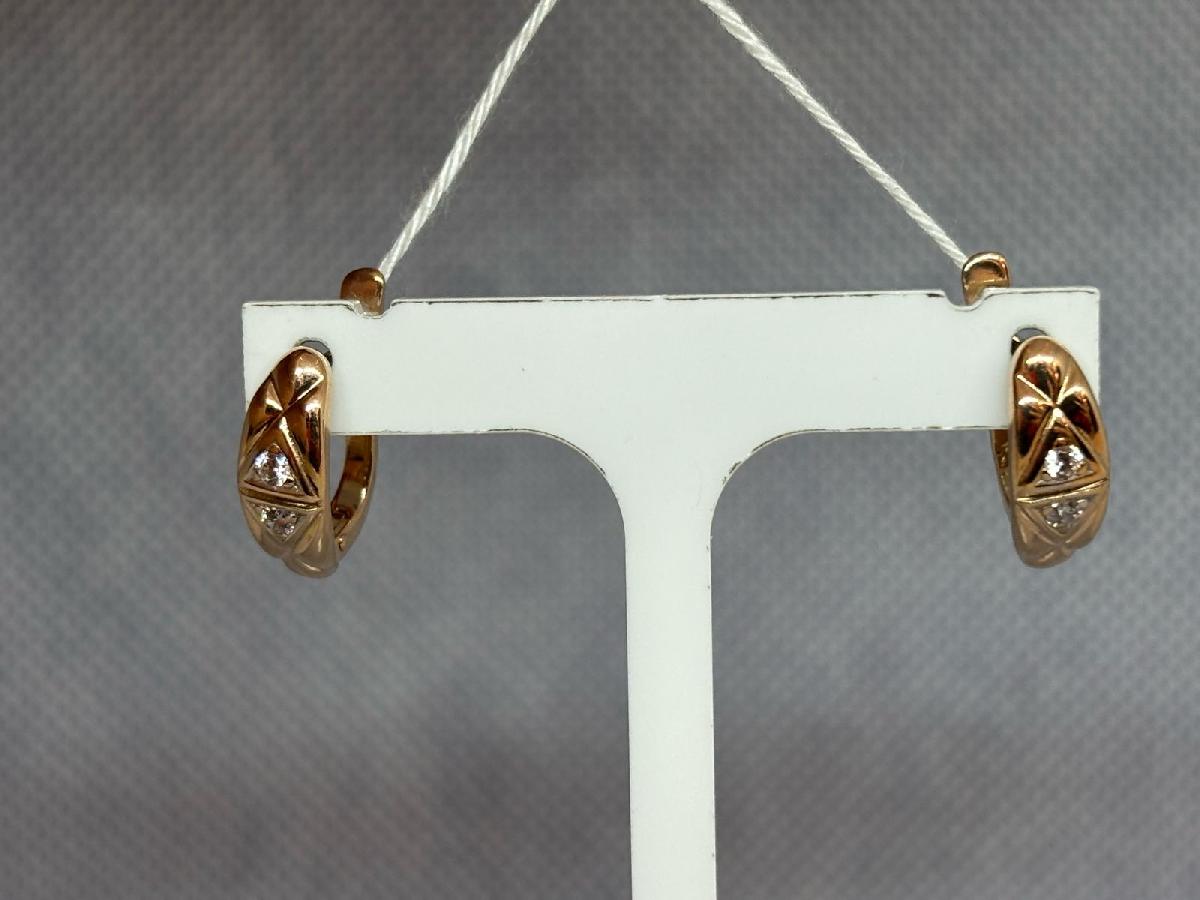 СКМИ585 СЕРЬГИ С КАМНЯМИ (Au 585)