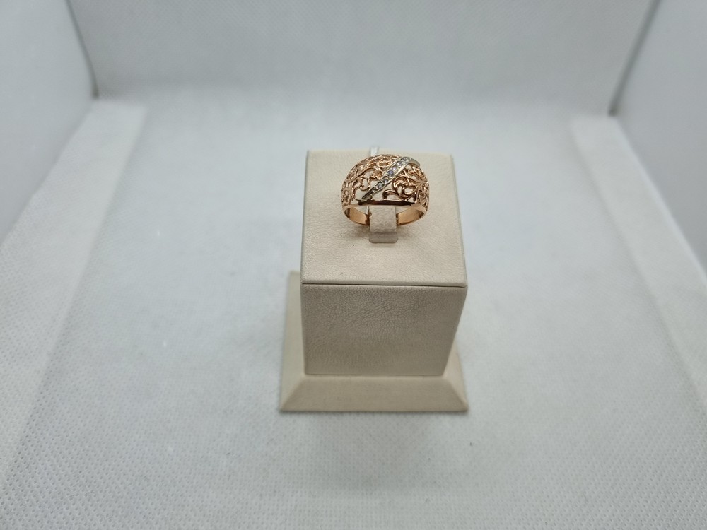 КОЛЬЦО С КАМНЯМИ (Au 585)