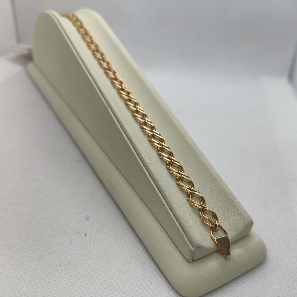 БРАСЛЕТ ПОЛНОВЕСНЫЙ Ромб двойной Au 585