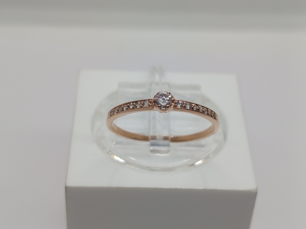 КОЛЬЦО С КАМНЯМИ (Au 585)