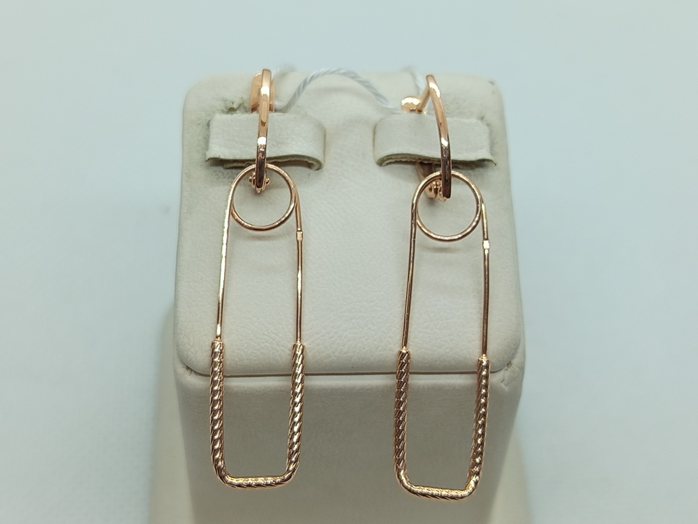 СБКМ585 СЕРЬГИ БЕЗ КАМНЯ (Au 585)