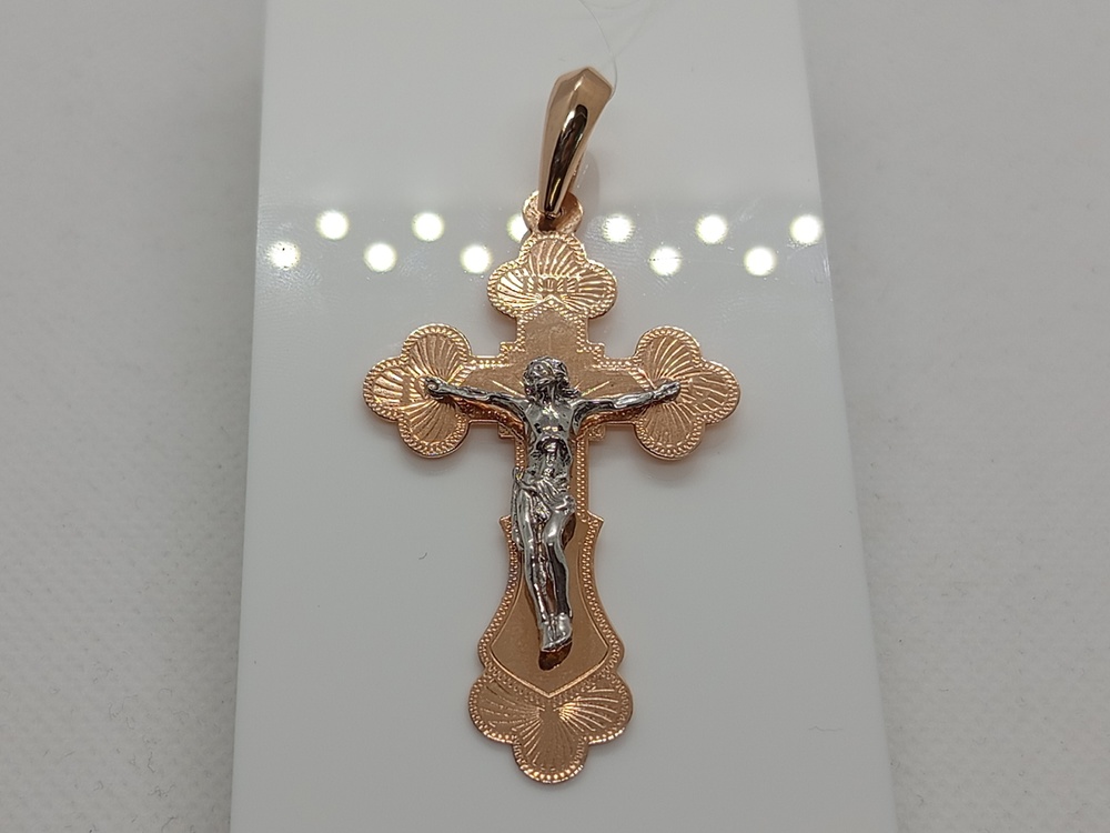 ПОДВЕСКА КРЕСТ без камня (Au 585)