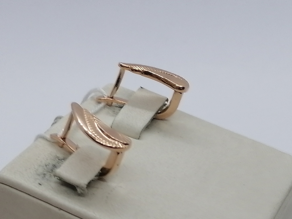 СБКМ585 СЕРЬГИ БЕЗ КАМНЯ (Au 585)