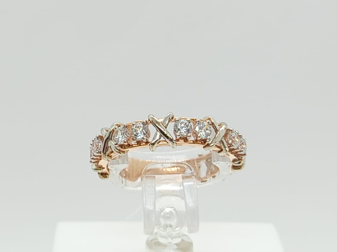 КОЛЬЦО С КАМНЯМИ (Au 585)