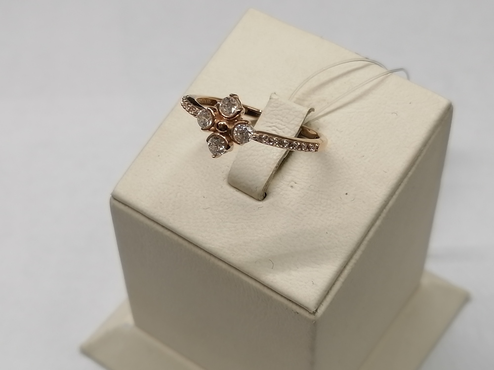 КОЛЬЦО С КАМНЯМИ (Au 585)