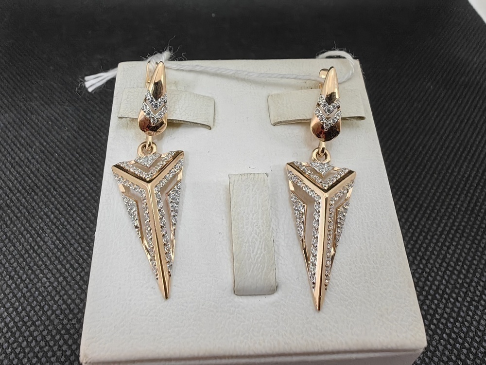 СКМИ585 СЕРЬГИ С КАМНЯМИ (Au 585)