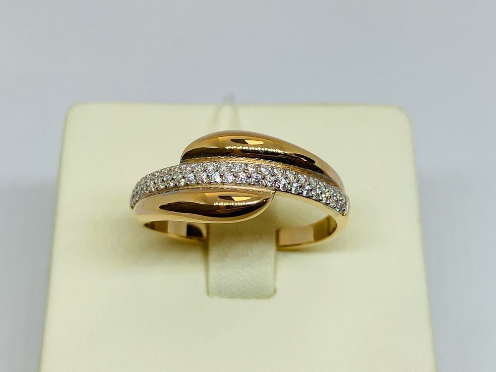 КОЛЬЦО С КАМНЯМИ (Au 585)