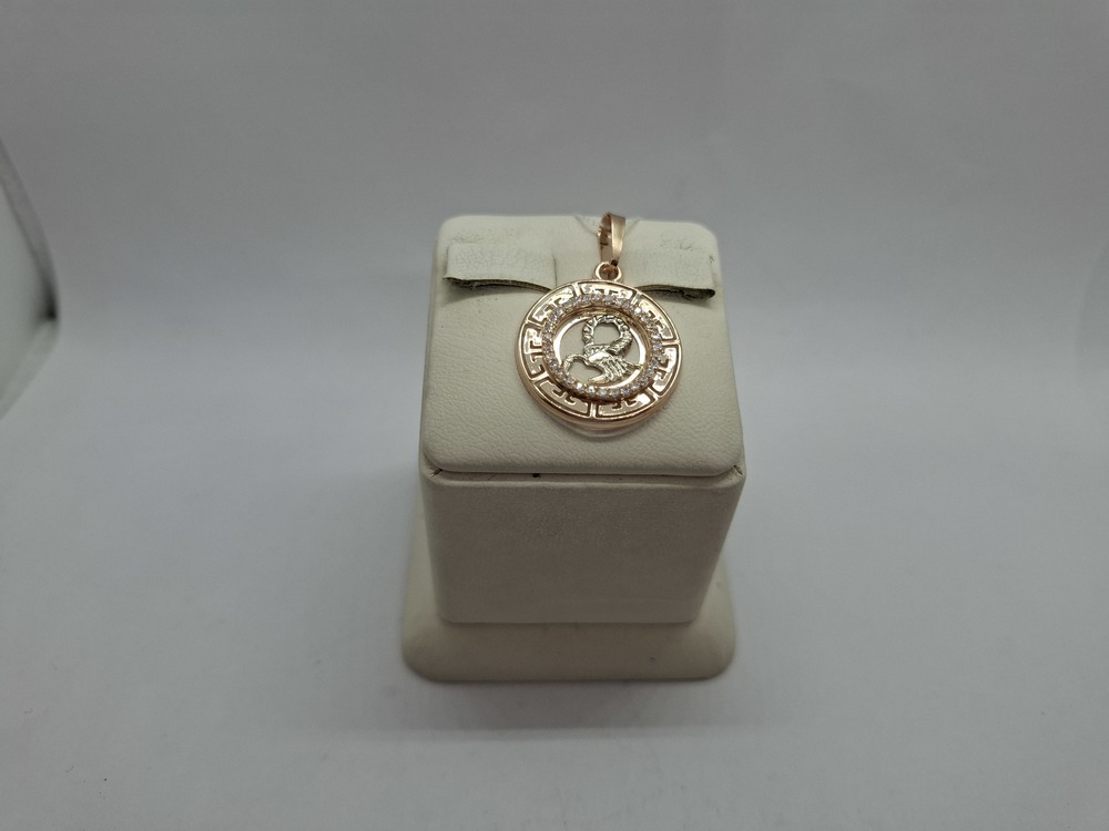 КрСВП/скр/Ф ПОДВЕСКА ЗНАК ЗОДИАКА СКОРПИОН (Au 585)