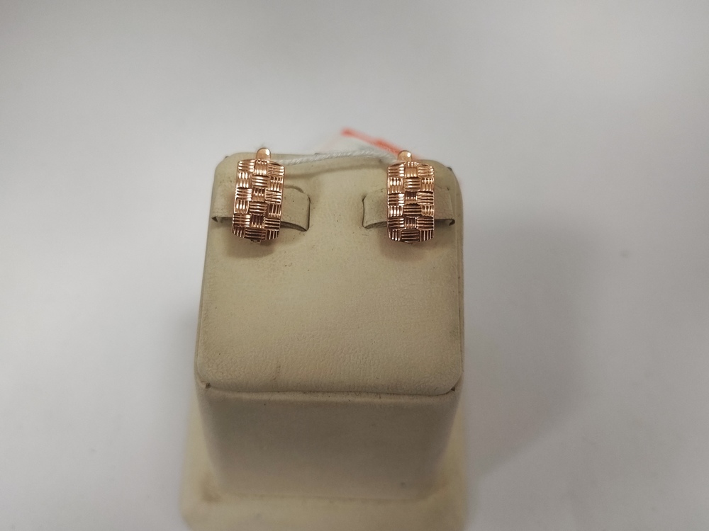 СБКМ585 СЕРЬГИ БЕЗ КАМНЯ (Au 585)