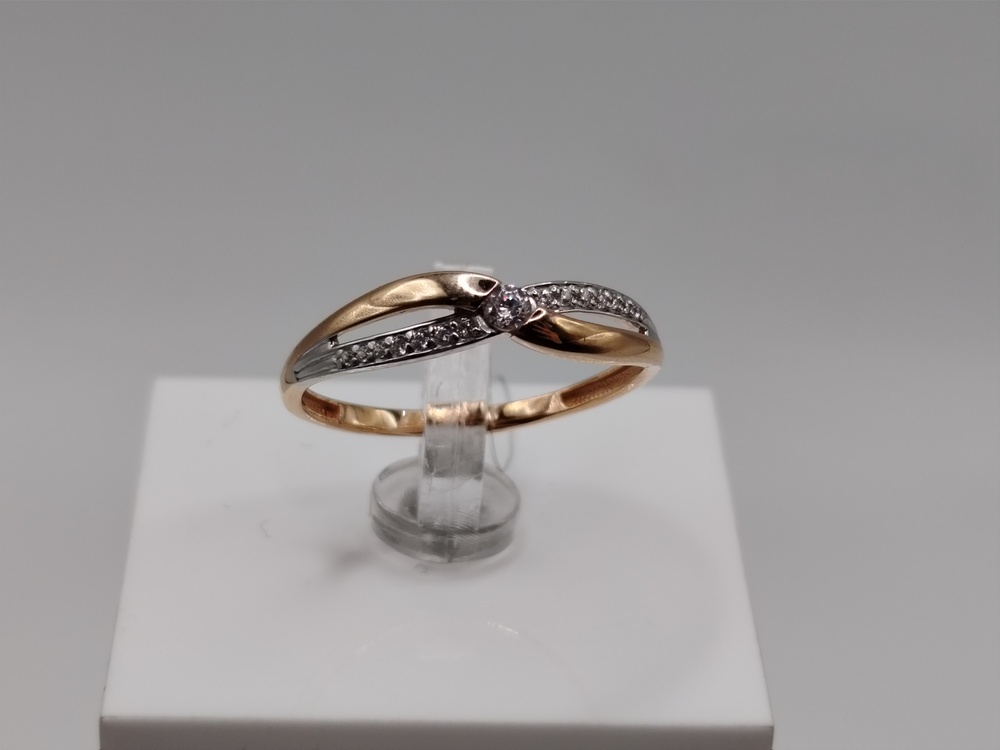 КОЛЬЦО С КАМНЯМИ (Au 585)