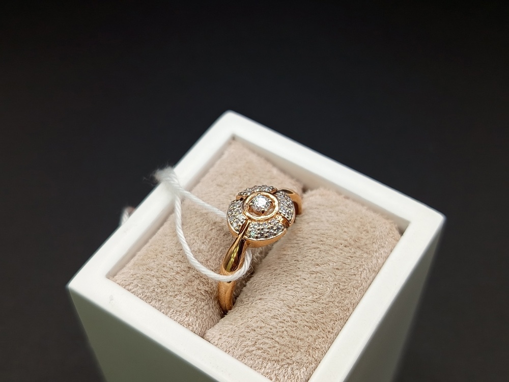 КОЛКМИ585 КОЛЬЦО С КАМНЯМИ (Au 585)