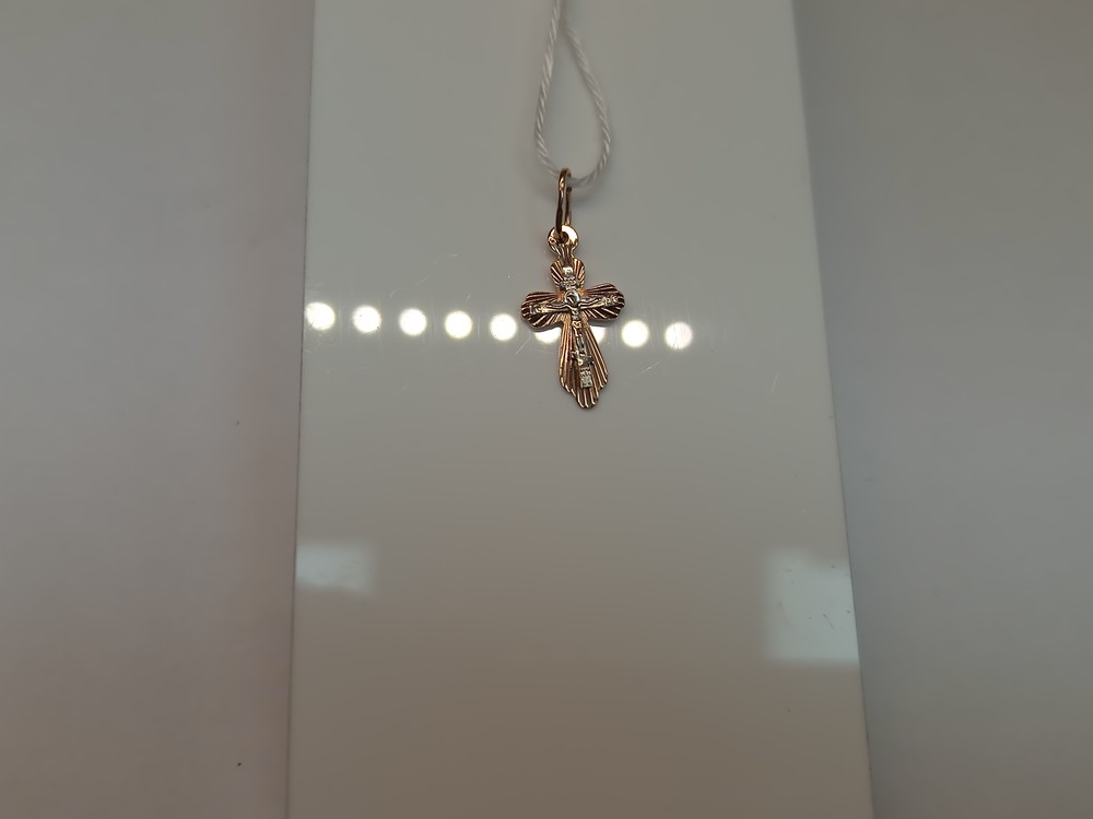 ПОДВЕСКА КРЕСТ БЕЗ КАМНЯ (Au 585)