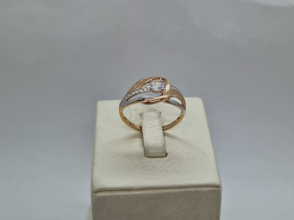 КОЛЬЦО С КАМНЯМИ (Au 585)