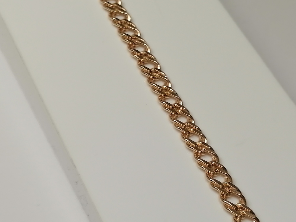 БРАСЛЕТ ПУСТОТЕЛЫЙ Ромб двойной (Au 585)