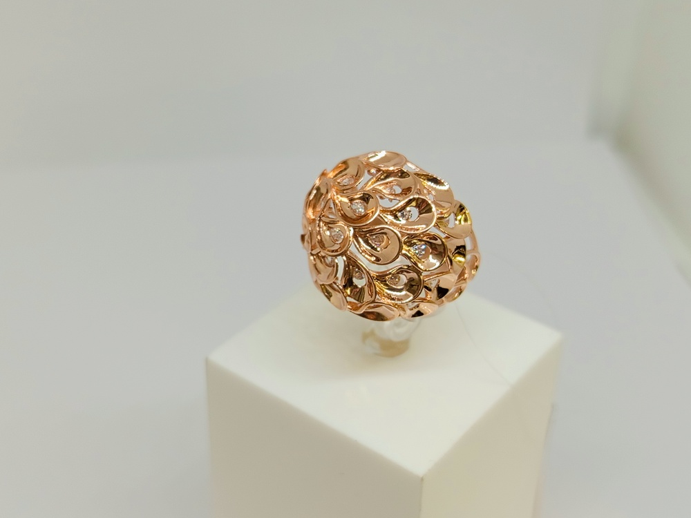 КОЛЬЦО С КАМНЯМИ (Au 585)