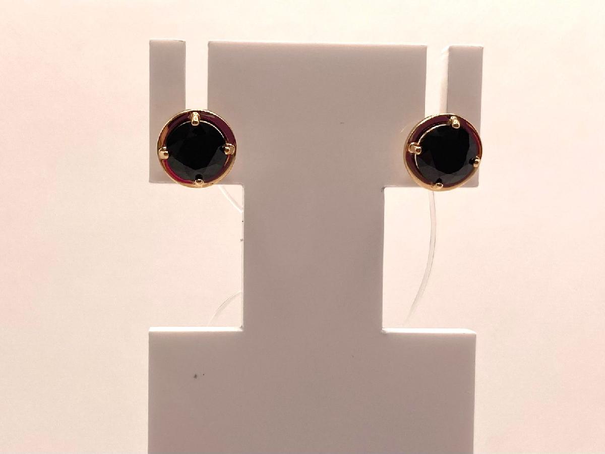 СЕРЬГИ ПУСЕТЫ с камнем (Au 585)