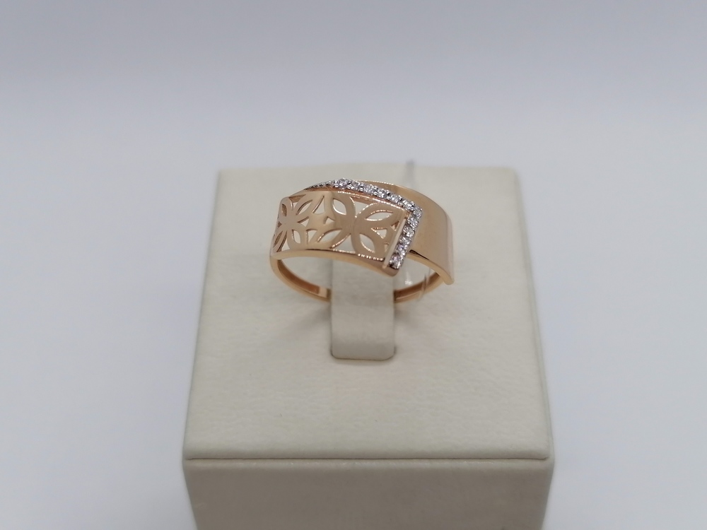 КОЛЬЦО С КАМНЯМИ (Au 585)